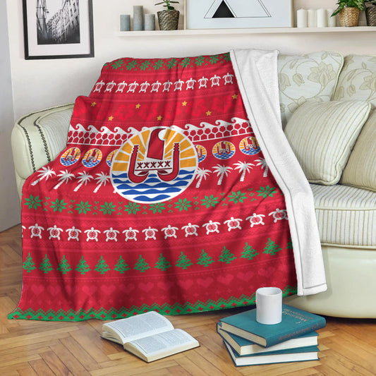 Tahiti Christmas Blanket Ugly Christmas