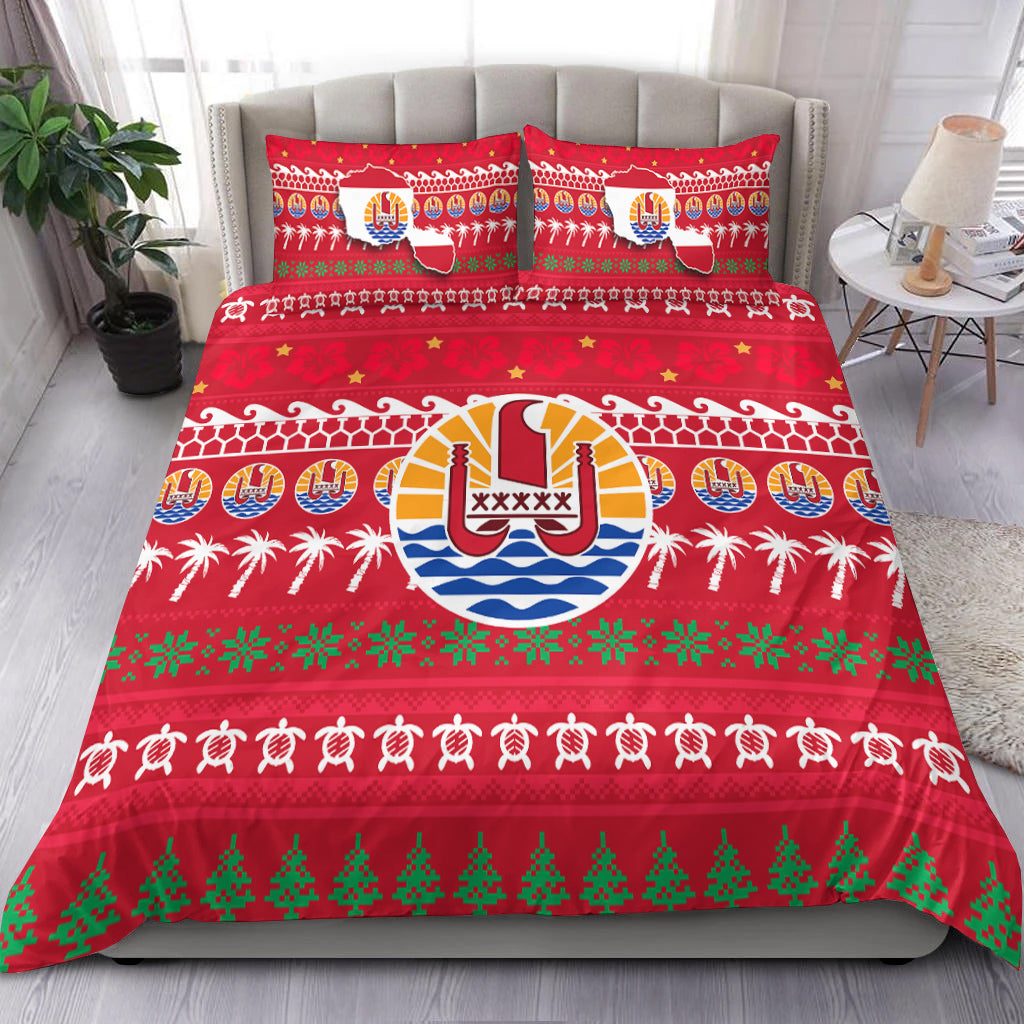 Tahiti Christmas Bedding Set Ugly Christmas