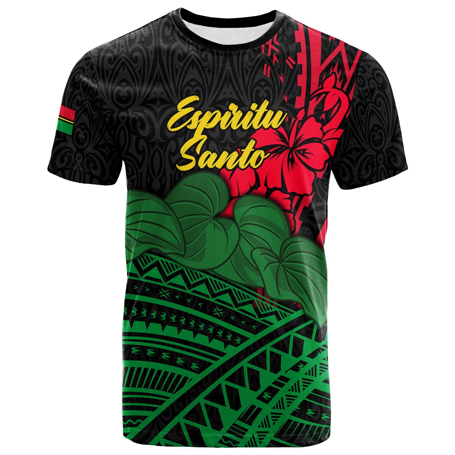 Vanuatu Espiritu Santo T Shirt Kava With Hibiscus 2