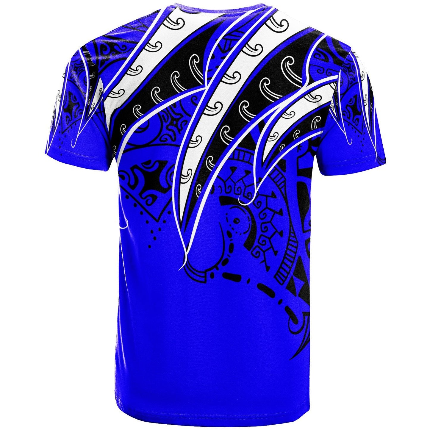 Tahiti T Shirt Tropical Leaf Blue Color