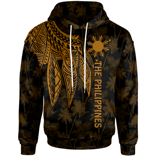 The Philippines Hoodie Polynesian Wings Golden