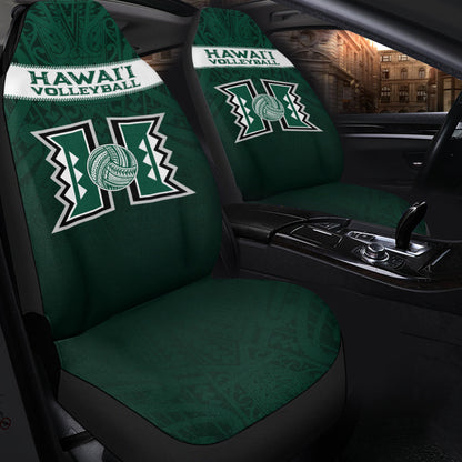 Hawaii Volleyball Green Warrior Car Seat Covers