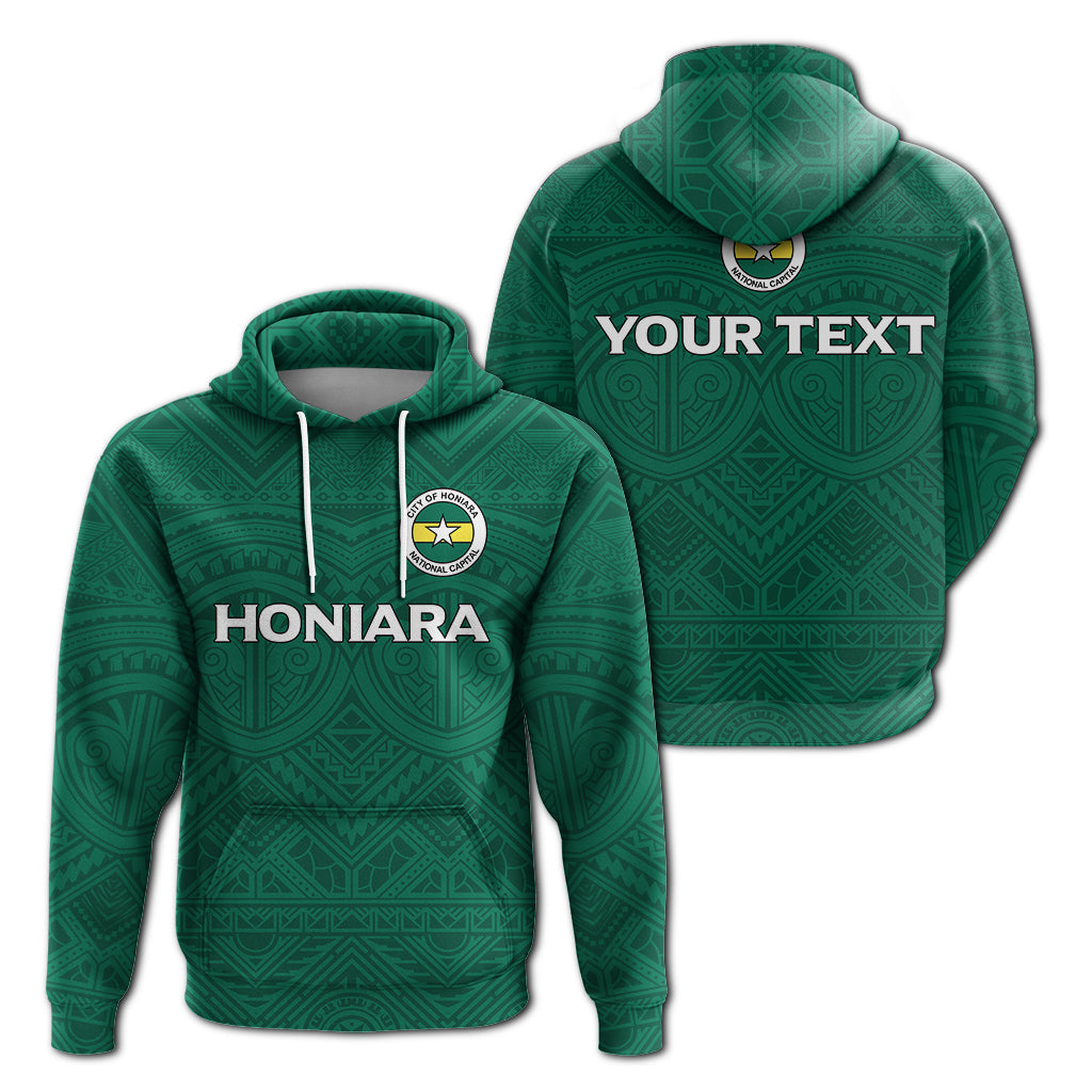 ( Personalised) Solomon Islands Honiara Hoodie Tribal Pattern