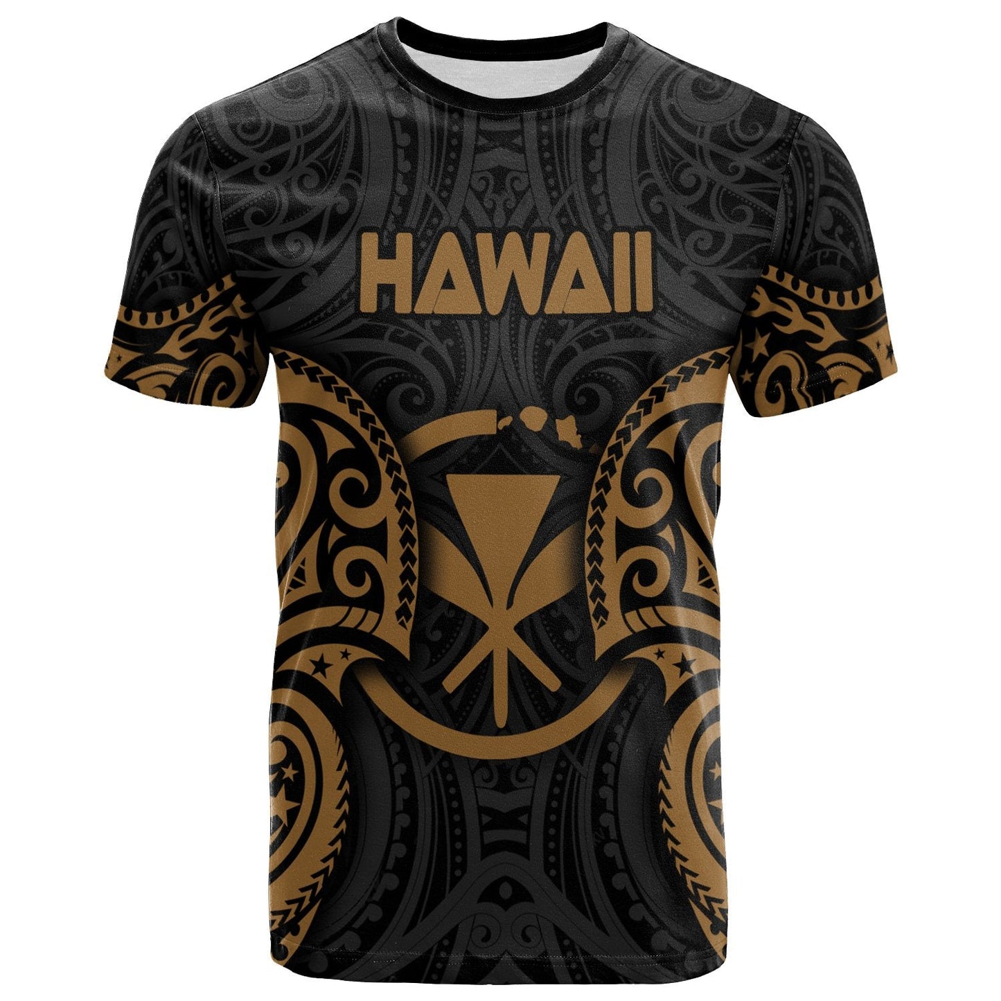 Polynesian Hawaii T-shirt Hawaiian Spirit Gold
