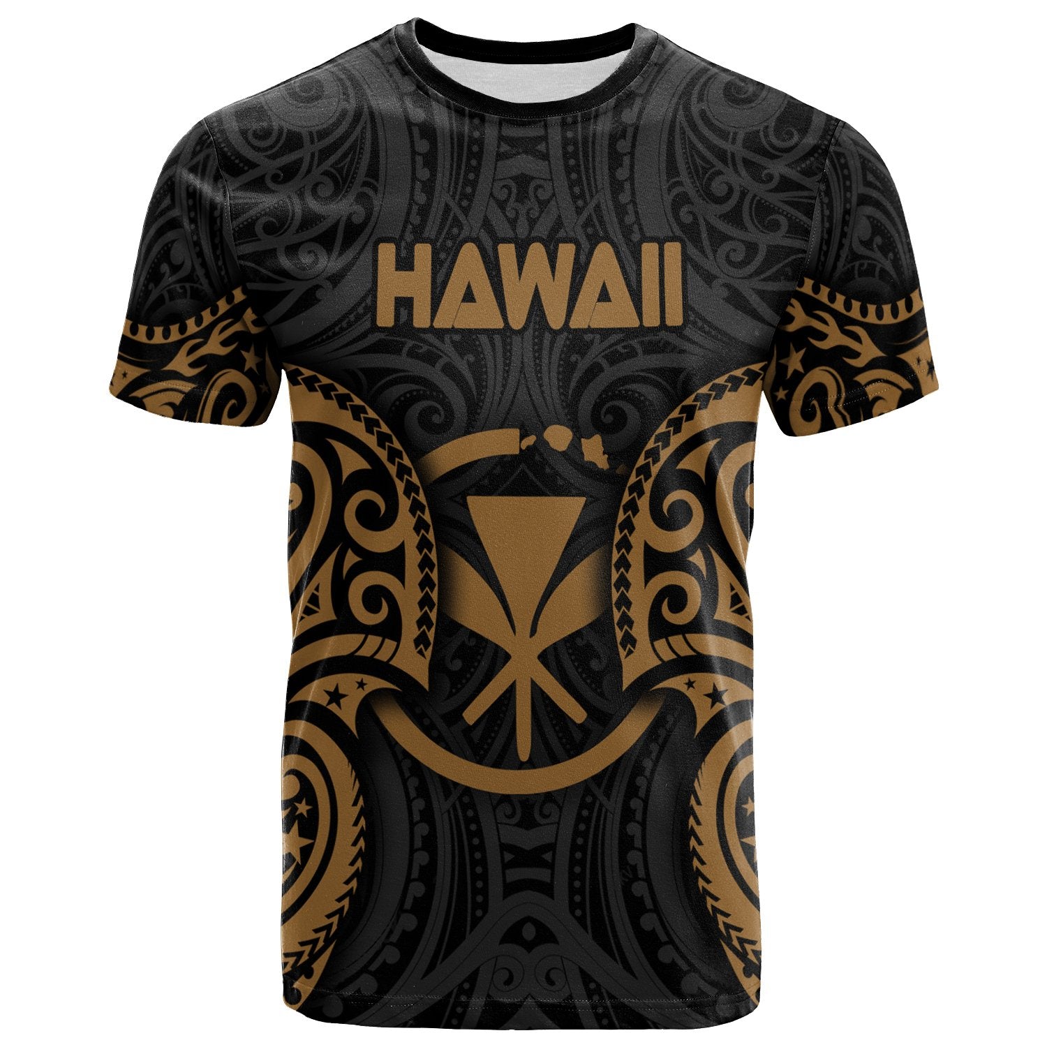 Polynesian Hawaii T-shirt Hawaiian Spirit Gold