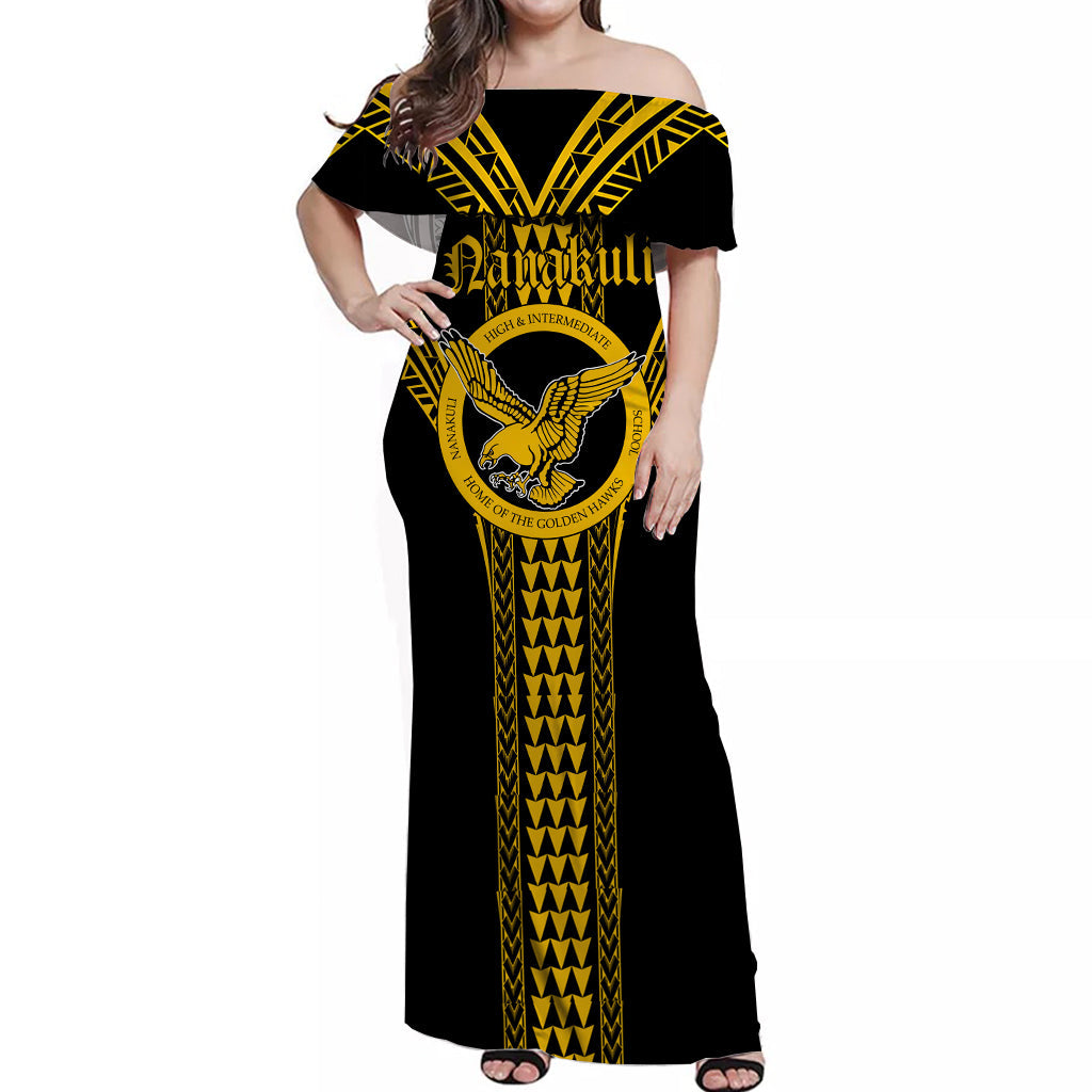 Hawaii Nanakuli High School Off Shoulder Long Dress