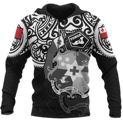 Tonga Polynesian Hoodie Tongan Pride (White)