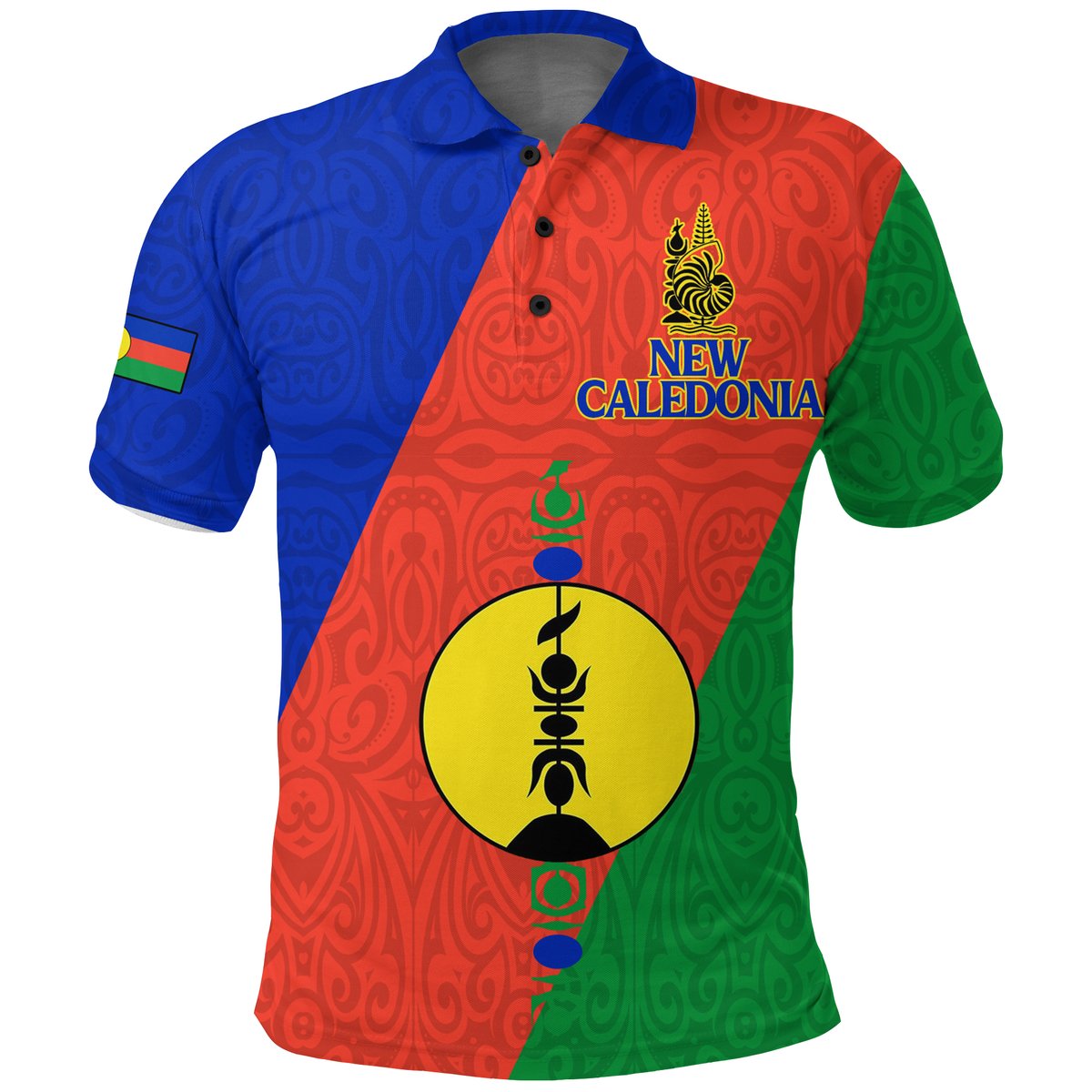 New Caledonia Polo Shirt - Flag Style -