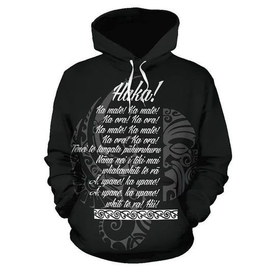 Haka Hoodie Maori Moko