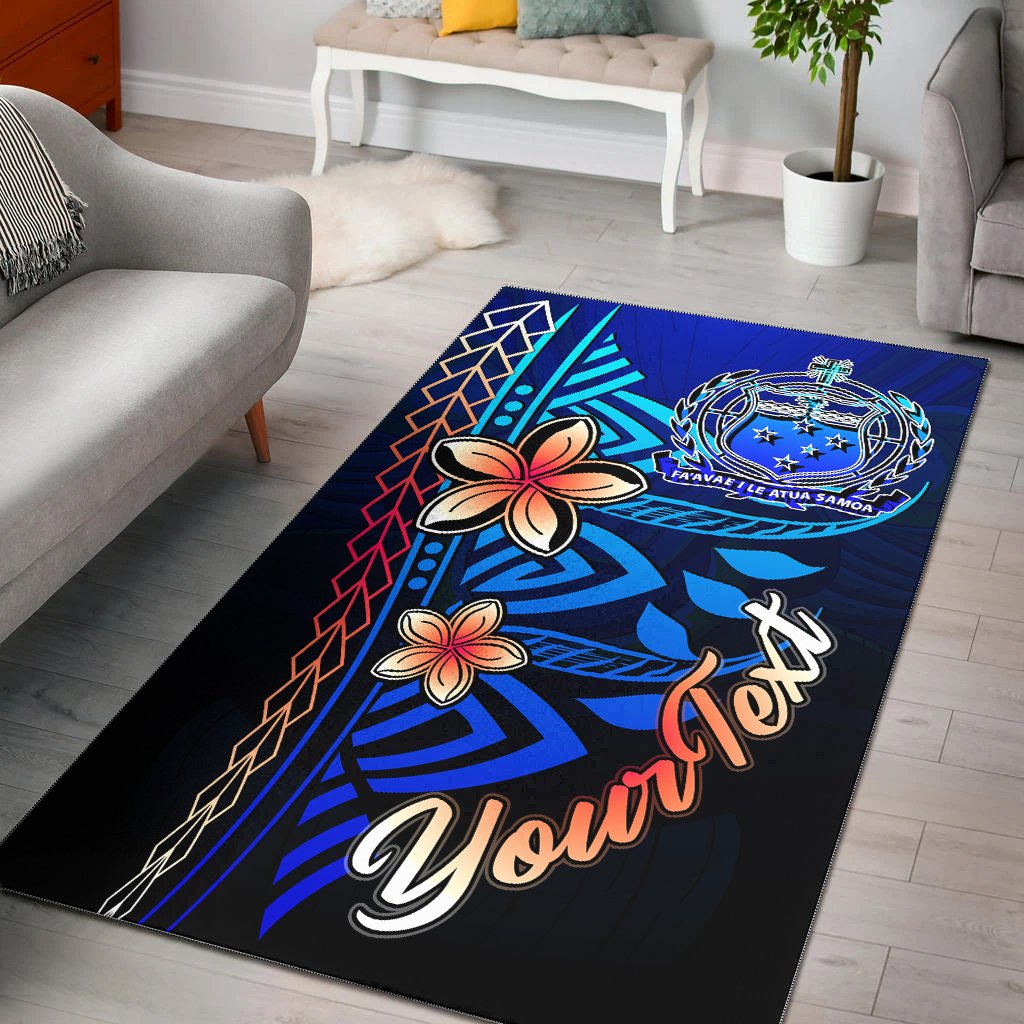 Samoa Custom Personalised Area Rug Vintage Tribal Mountain
