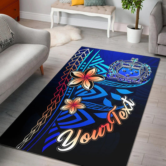 Samoa Custom Personalised Area Rug Vintage Tribal Mountain
