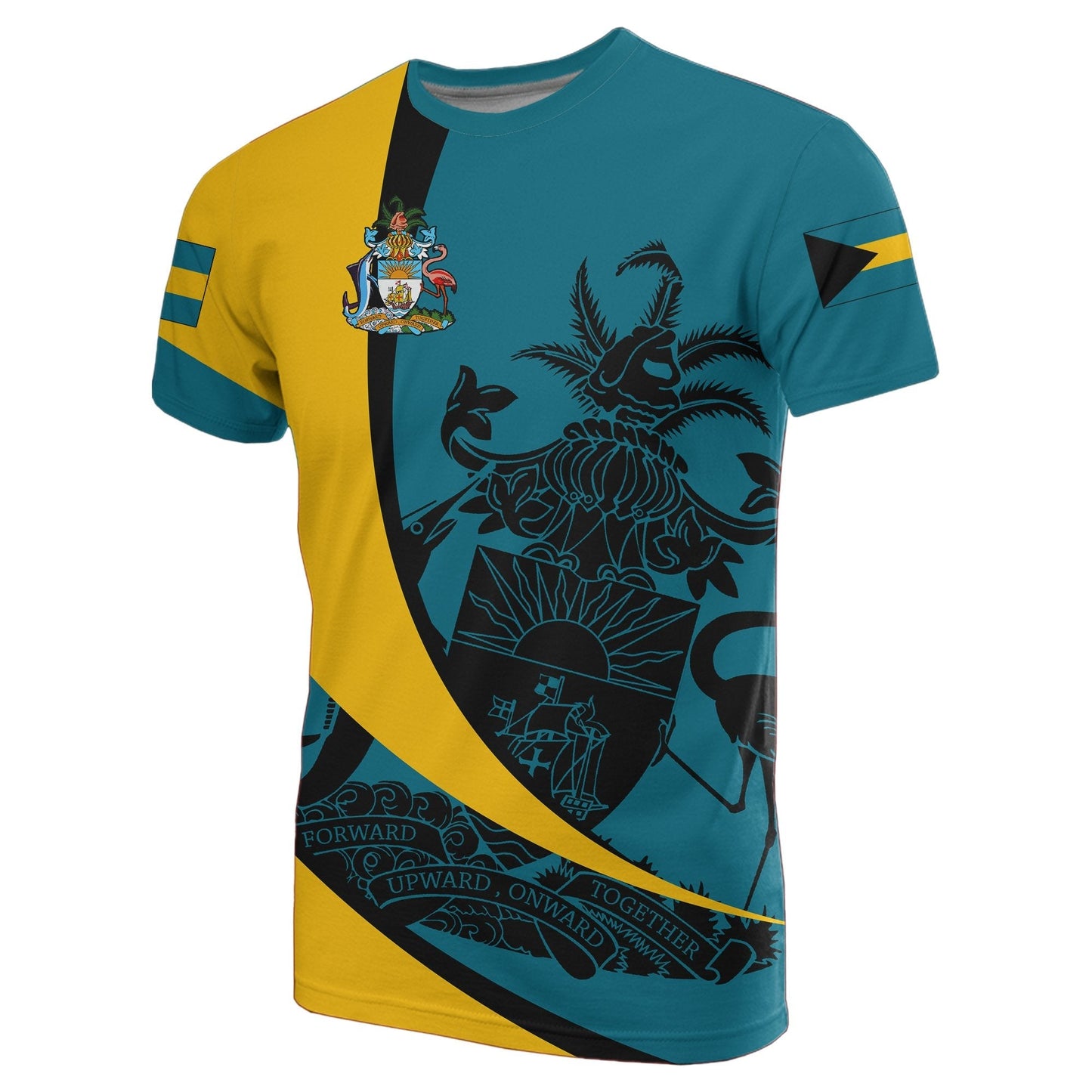 Bahamas Coat Of Arms T Shirt Arch Style