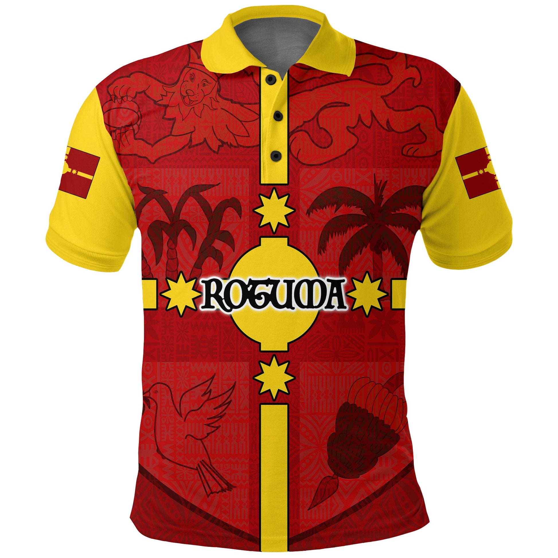 Rotuma Fiji Polo Shirt - Fijian Patterns -