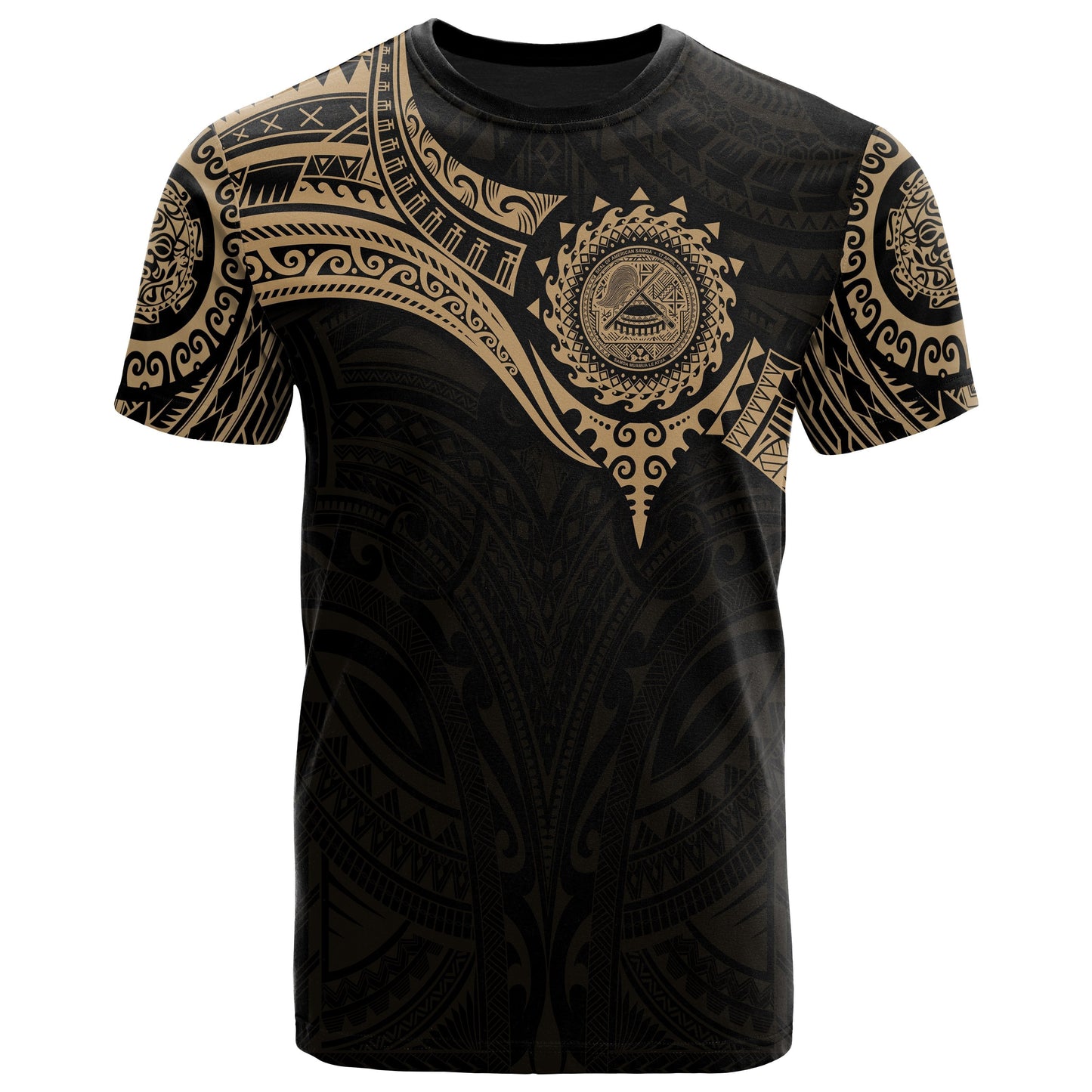 American Samoa Polynesian T - Shirt - Full Color Heart Shield