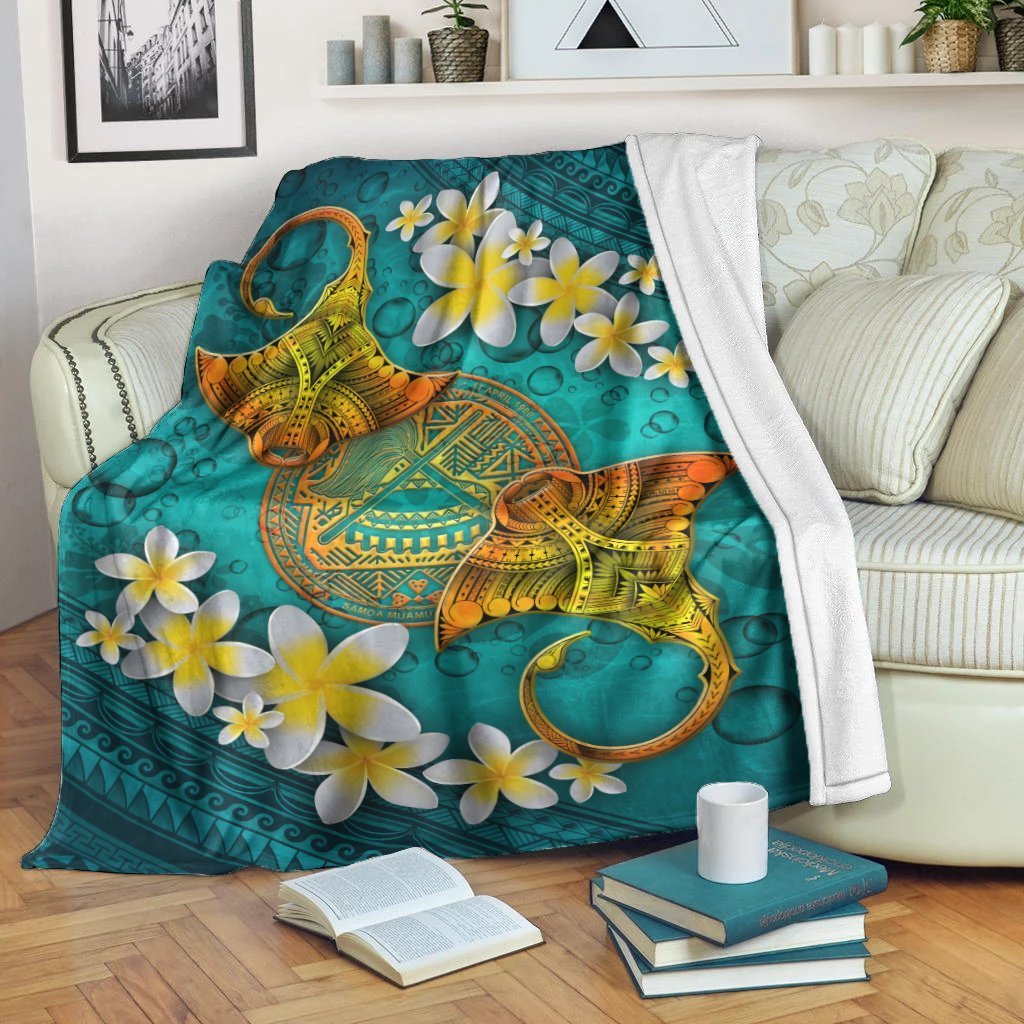 American Samoa Polynesian Blanket Manta Ray Ocean