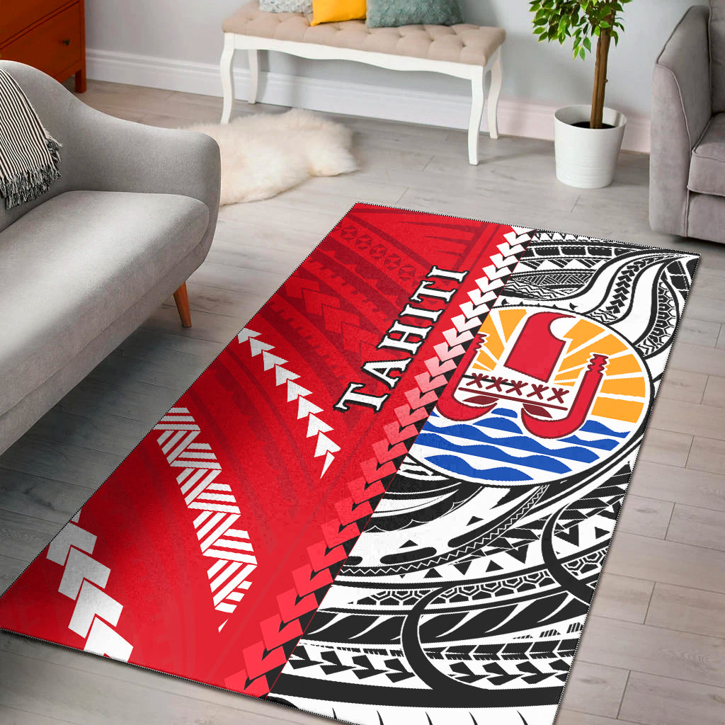 Tahiti Unique Area Rug Polynesia Pattern