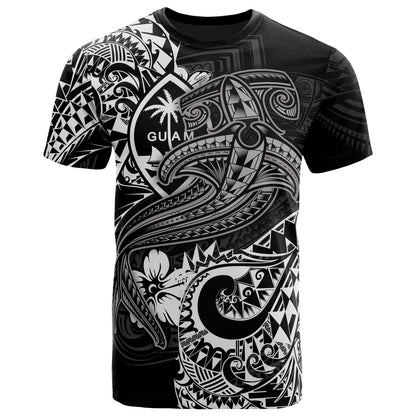Guam Polynesian T-Shirt - White Shark Polynesian Tattoo
