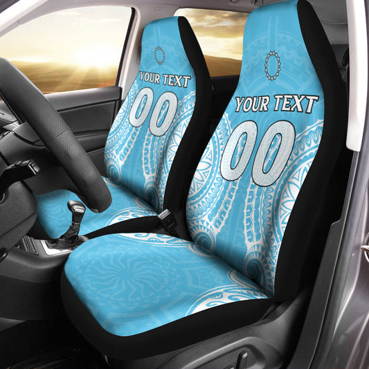 (Custom Personalised) Cook Islands Mauke Car Seat Covers Tribal Pattern