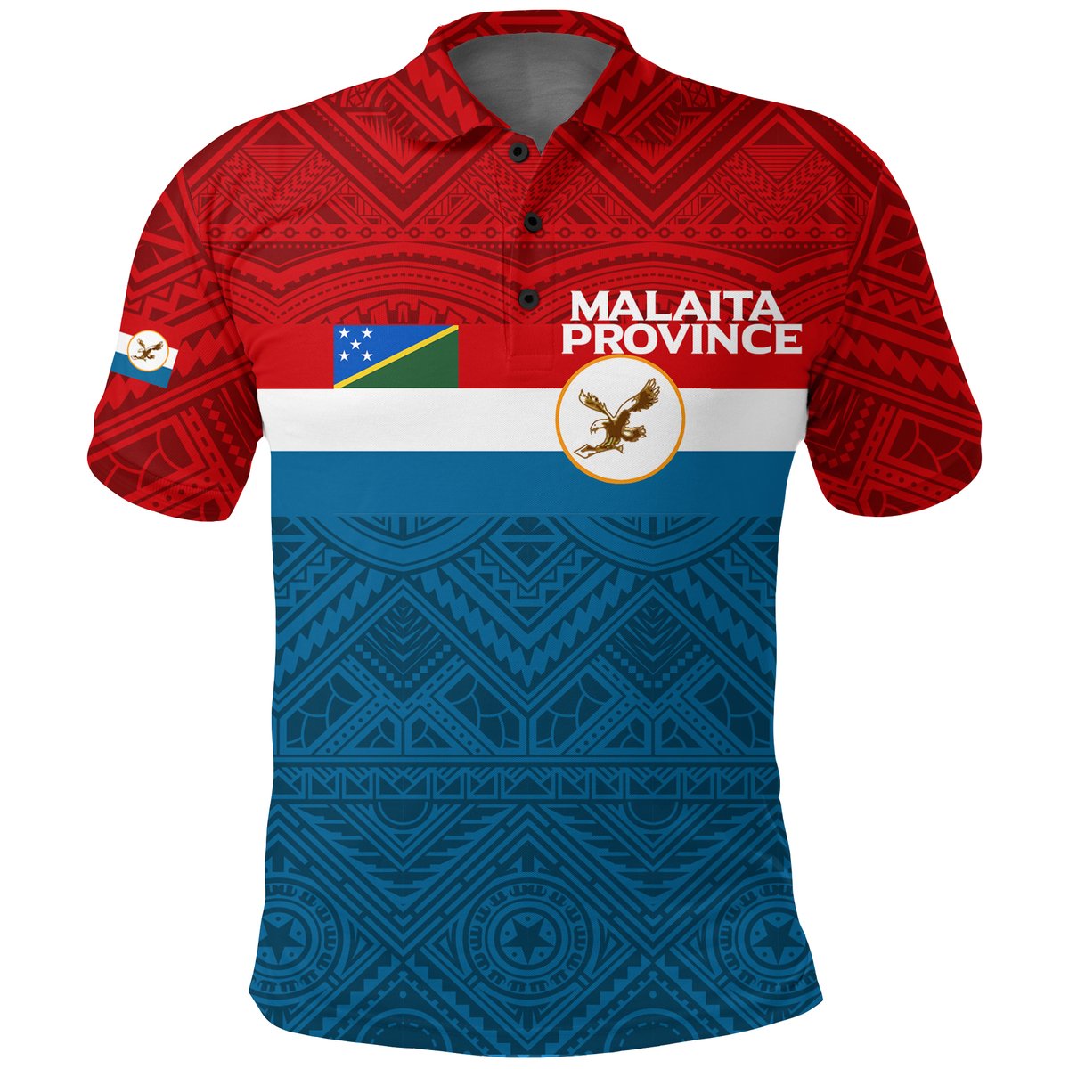 Solomon Islands Malaita Polo Shirt - Tribal Pattern -