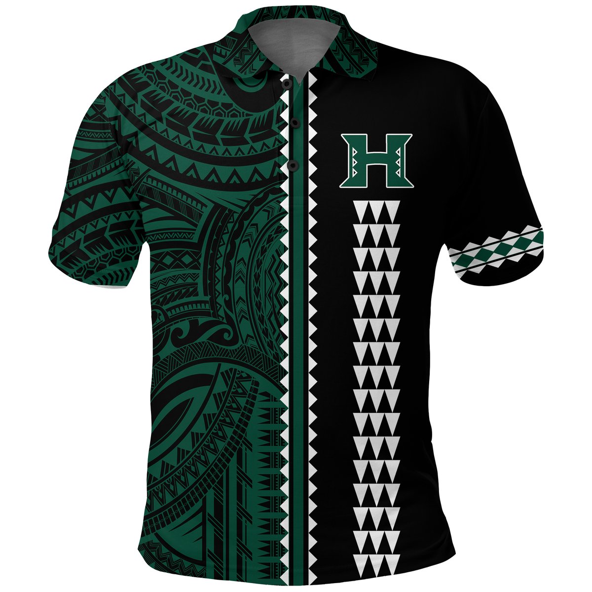 Hawaii Kakau Warrior Football Polo Shirt -