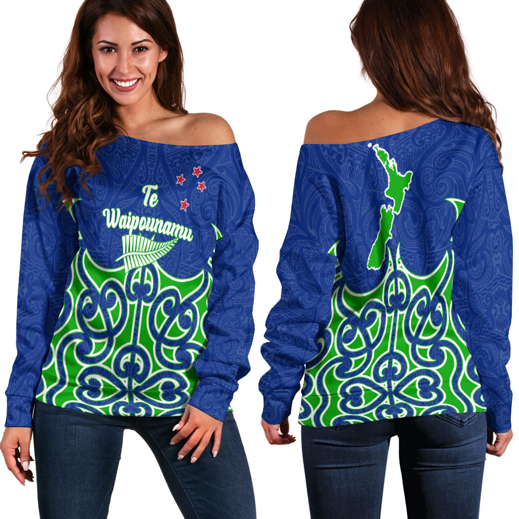 New Zealand South Island (Te Waipounamu) Pride Women Off Shoulder Sweater