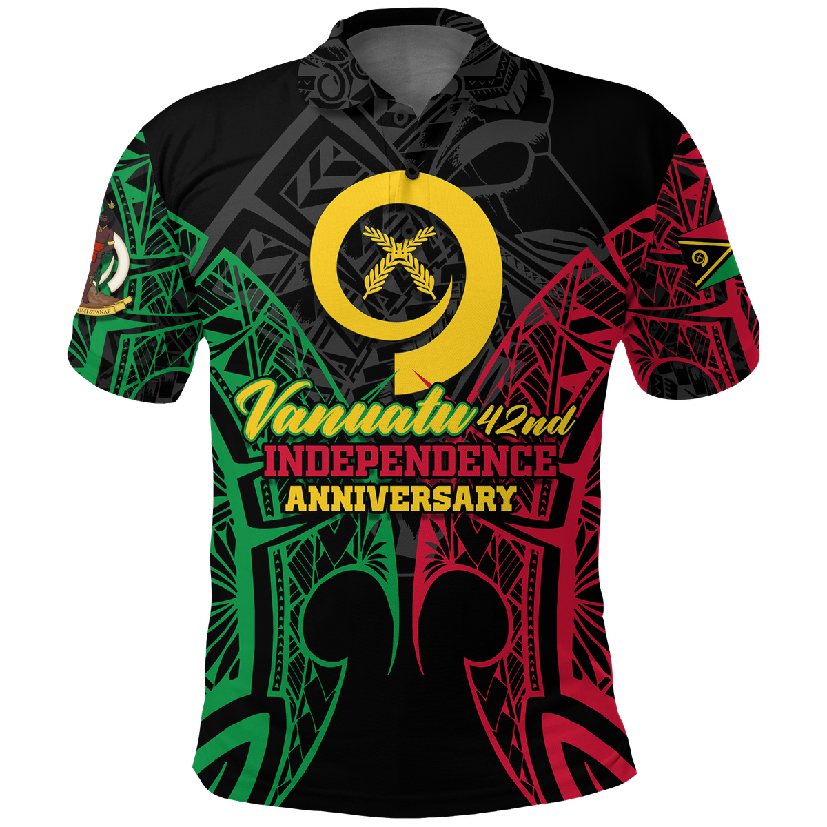 Vanuatu 42nd Independence Anniversary Pride Polo Shirt -
