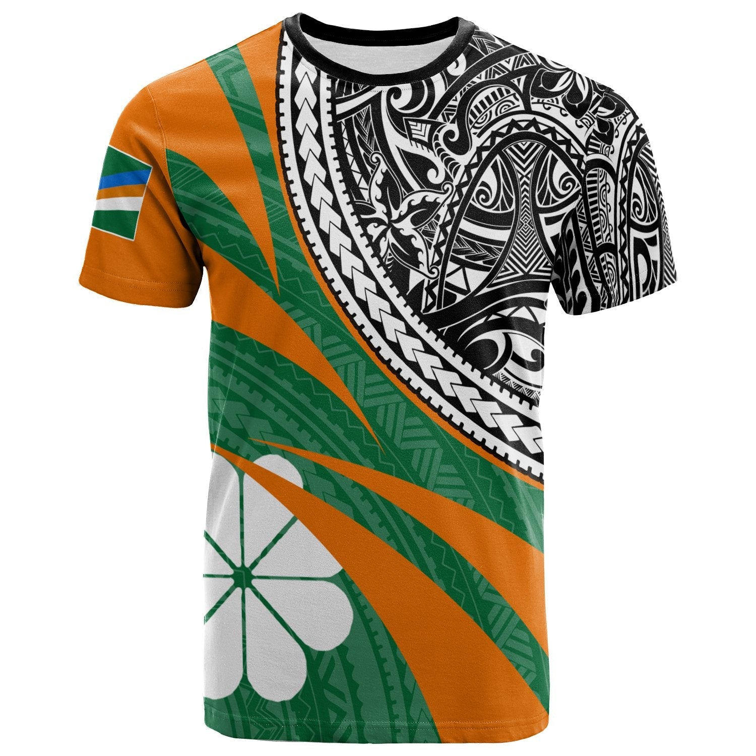 Marshall Islands Polynesian T Shirt Kwajalein Atoll Floral Pattern
