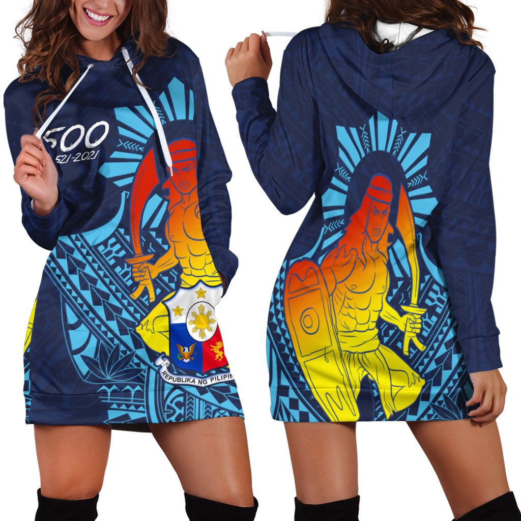 Philippines Hoodie Dress King Lapu Lapu