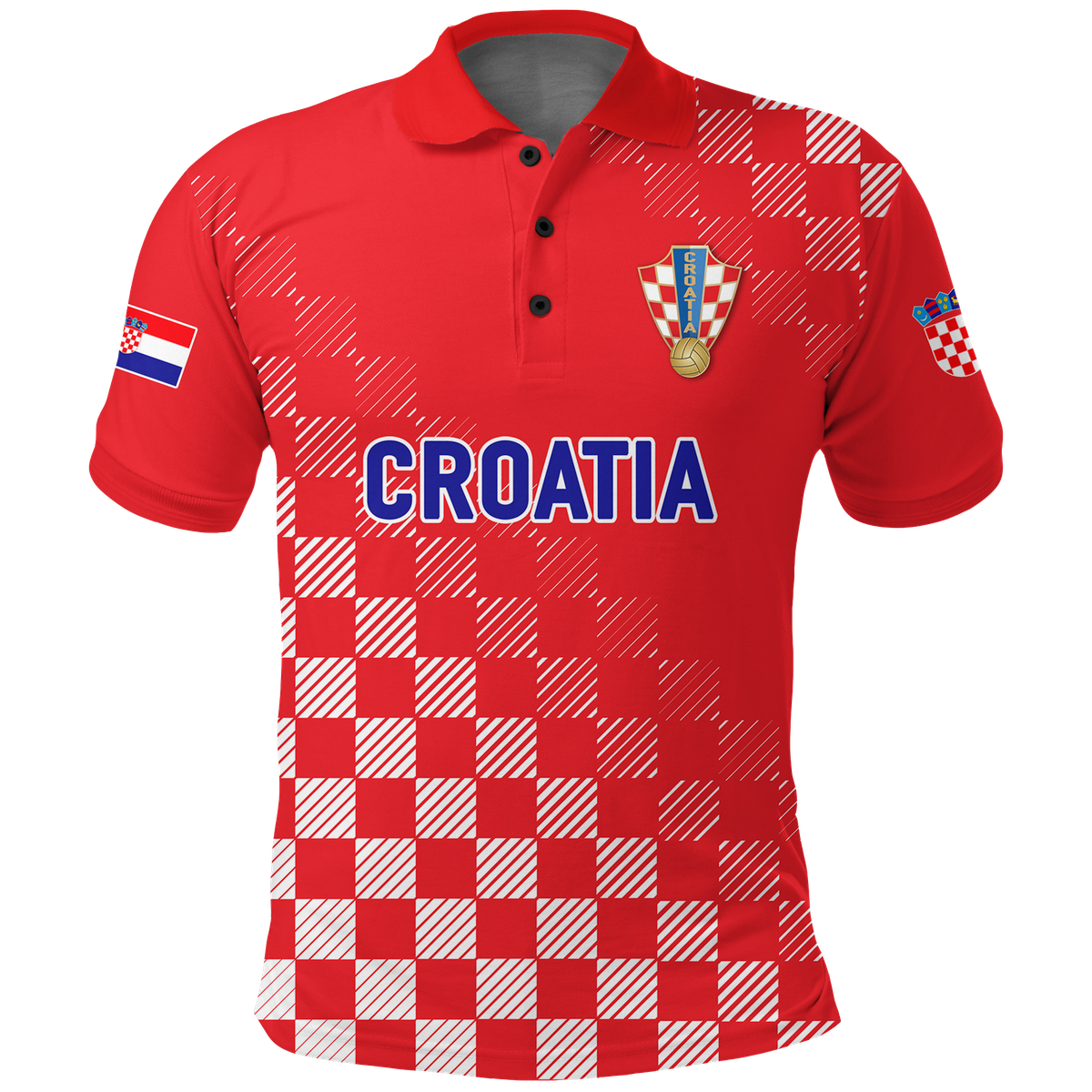 Custom Croatia Polo Shirt Football 2022 Champions Pride Red