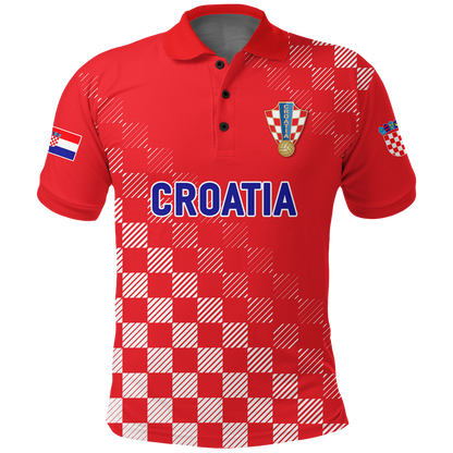 Custom Croatia Polo Shirt Football 2022 Champions Pride Red