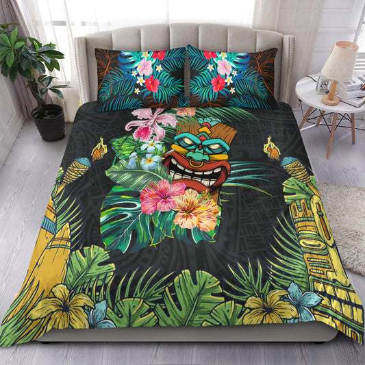 Hawaii Bedding Set Tiki Tribal