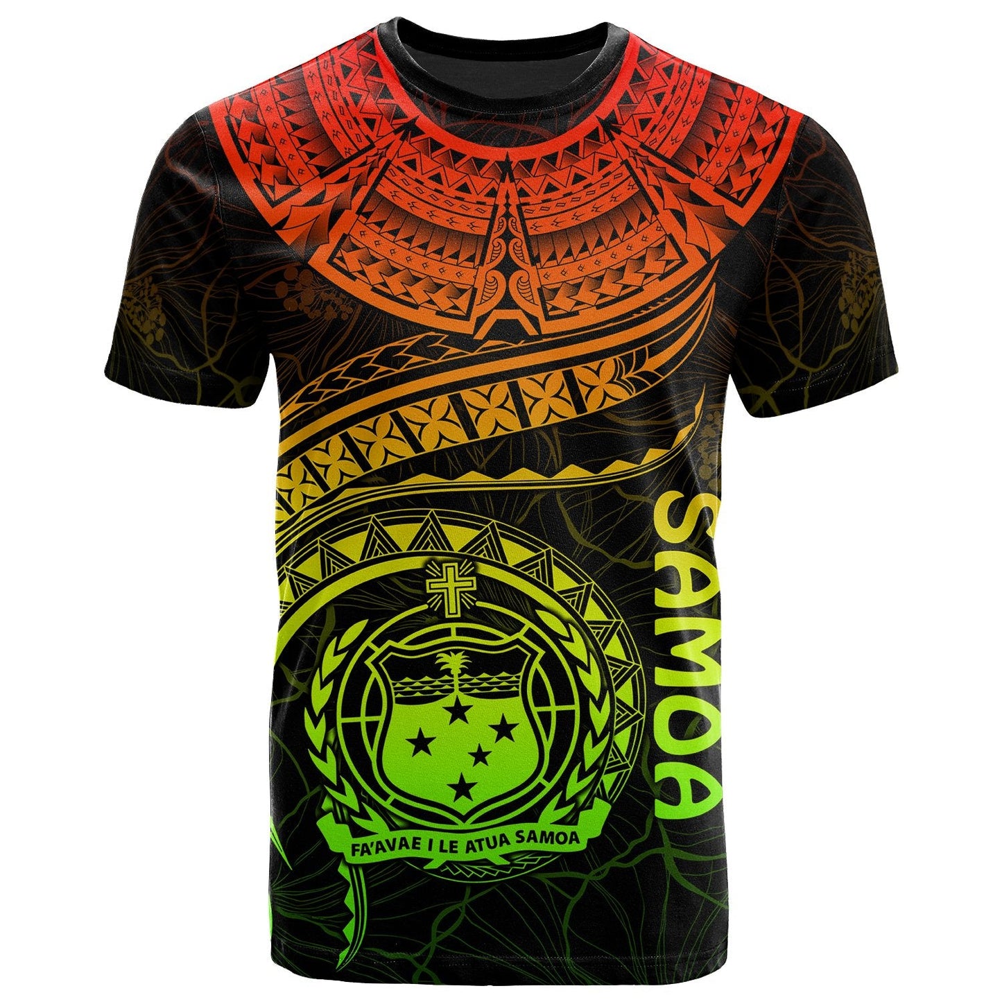 Polynesian Samoa T-Shirt - Samoan Waves Reggae