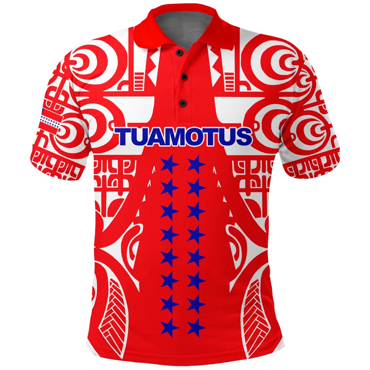Tuamotu Archipelago Tribal Tattoo Polo Shirt -