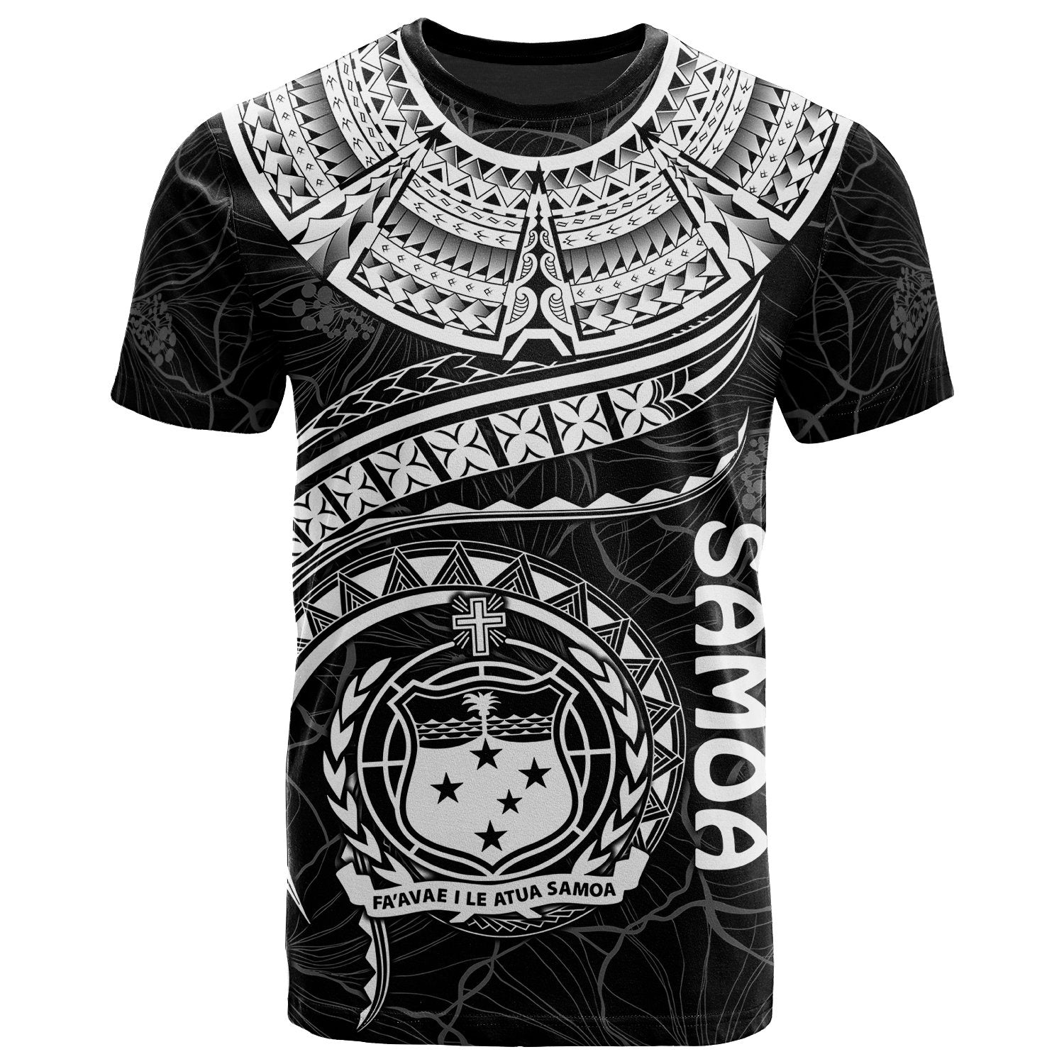 Polynesian Samoa T-Shirt - Samoan Waves White