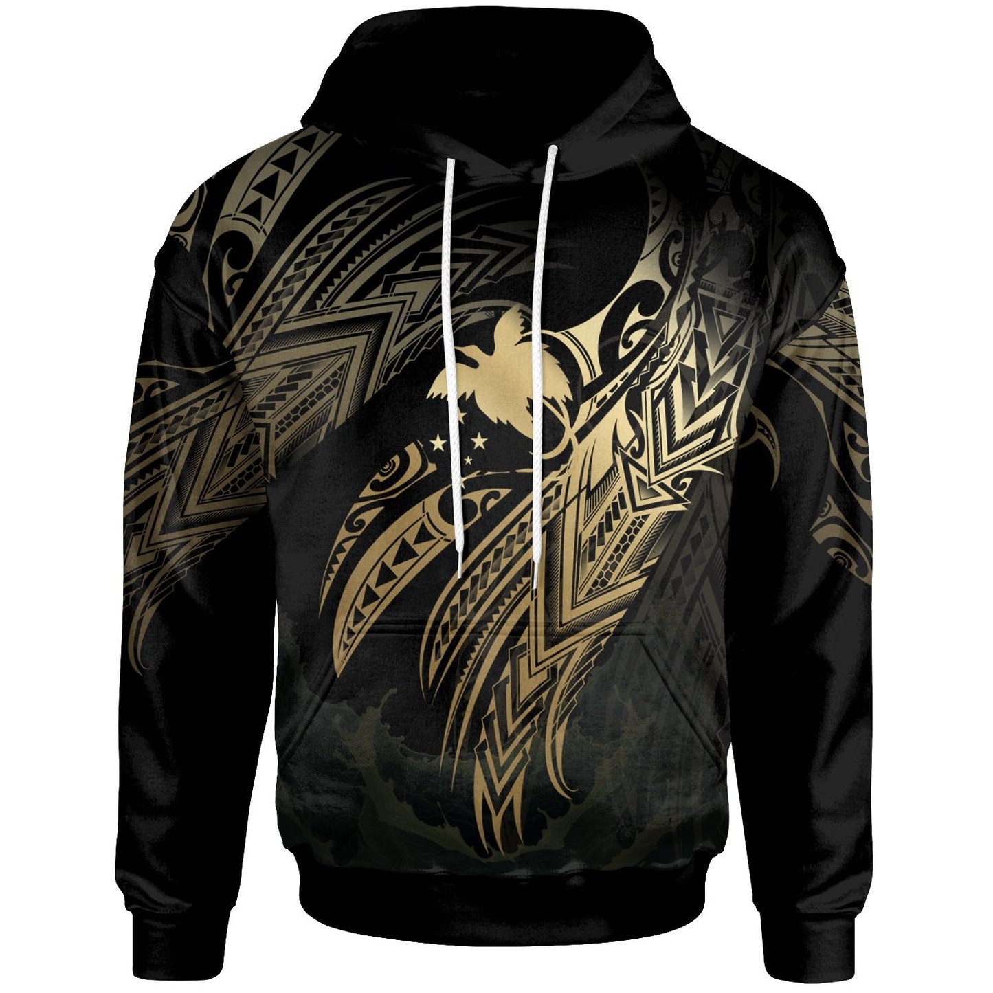 Papua New Guinea Polynesian Hoodie Legend Gold Version