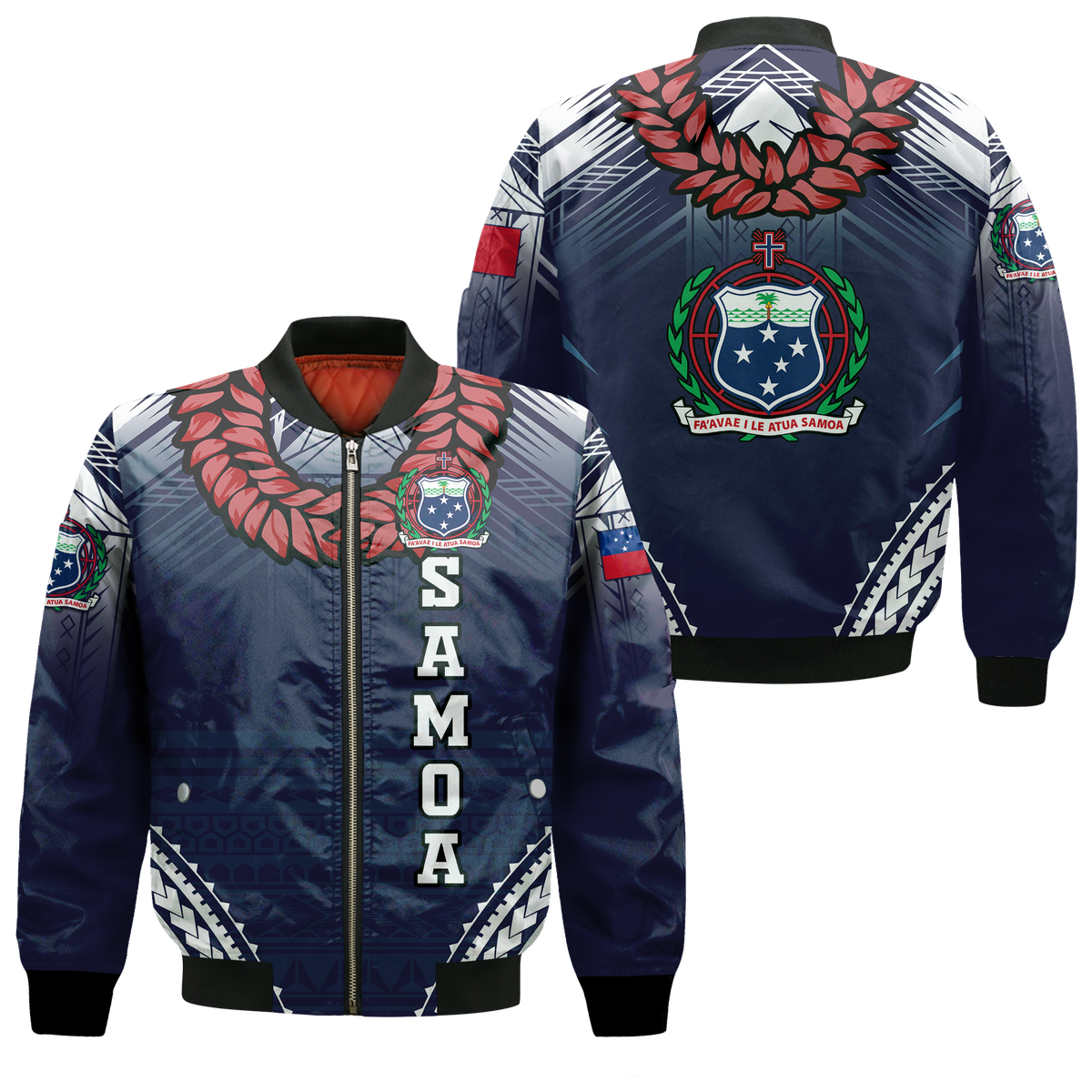 Samoan Ula Fala Art Bomber Jacket