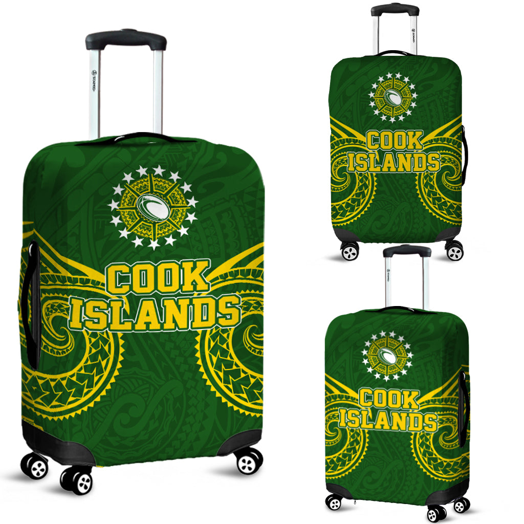 Cook Islands Rugby Luggage Covers Tribal Pattern