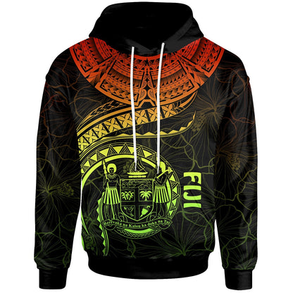 Fiji Polynesian Hoodie Fiji Waves Reggae