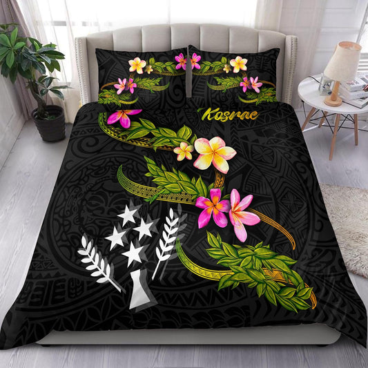 Kosrae Polynesian Bedding Set Plumeria Tribal