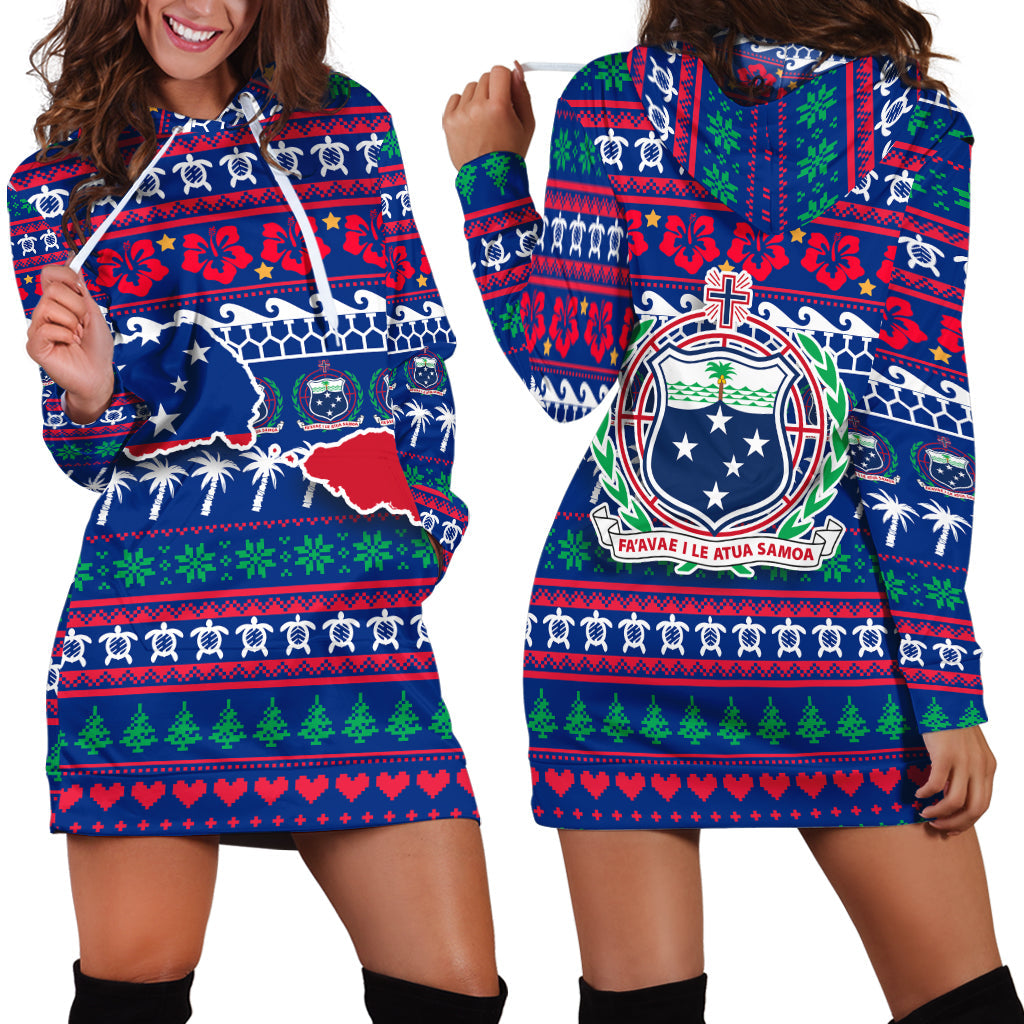 Samoa Christmas Hoodie Dress Ugly Christmas