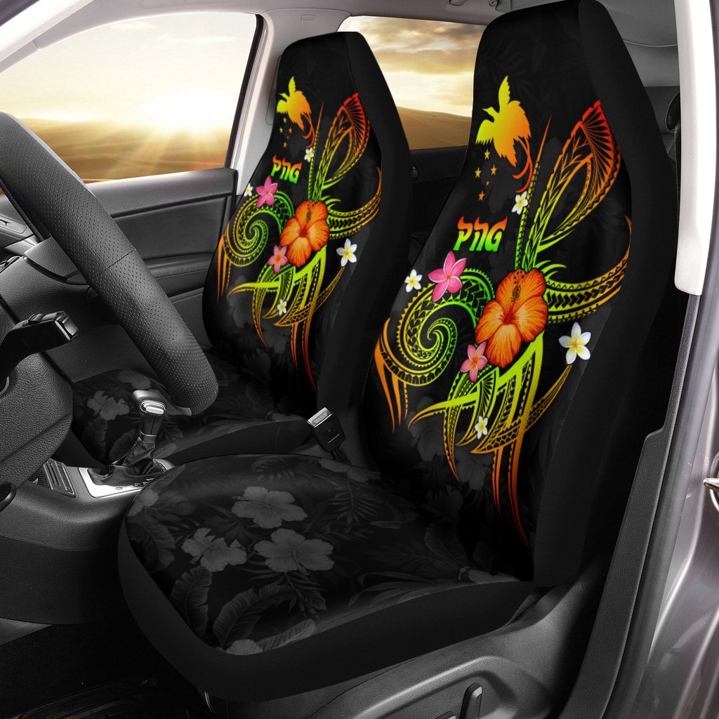Papua New Guinea Polynesian Car Seat Covers Legend of Papua New Guinea (Reggae)