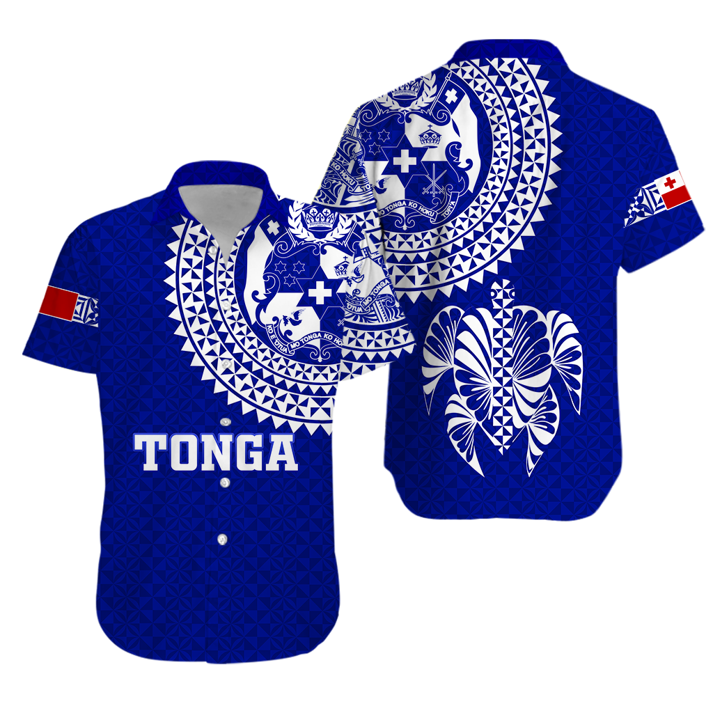 Tonga Hawaiian Shirt Tongan Blue Turtle -