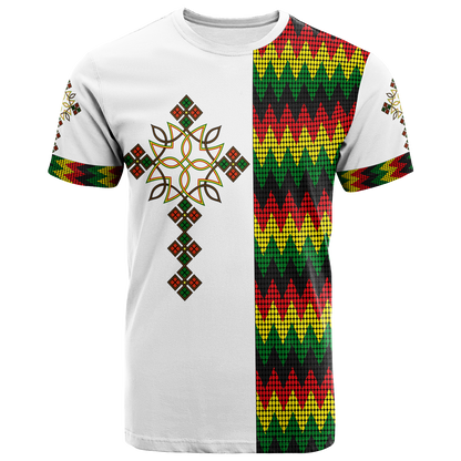 Ethiopian Art Cross T Shirt Lt12