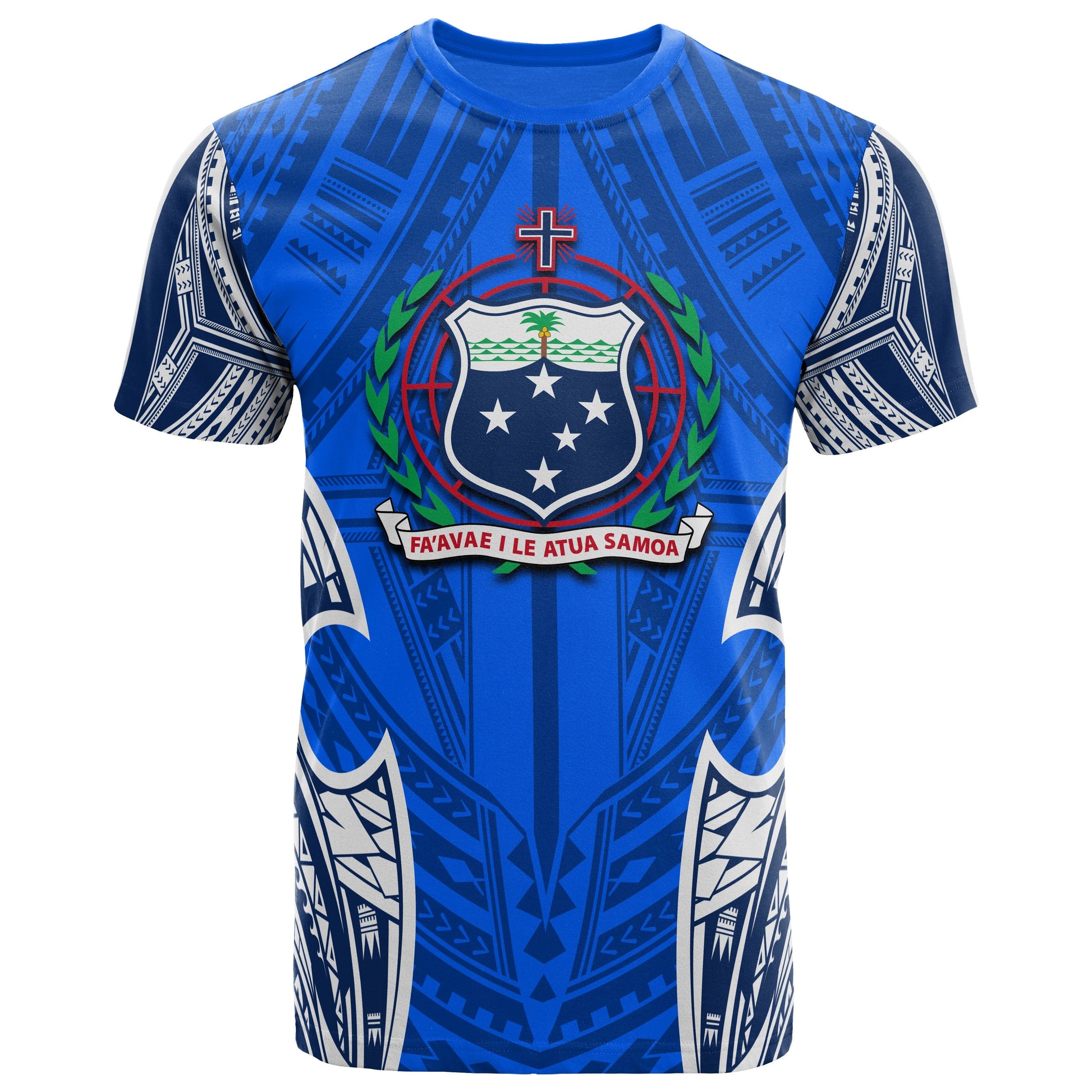 Samoa Polynesian T - Shirt - Samoan Pattern With Seal