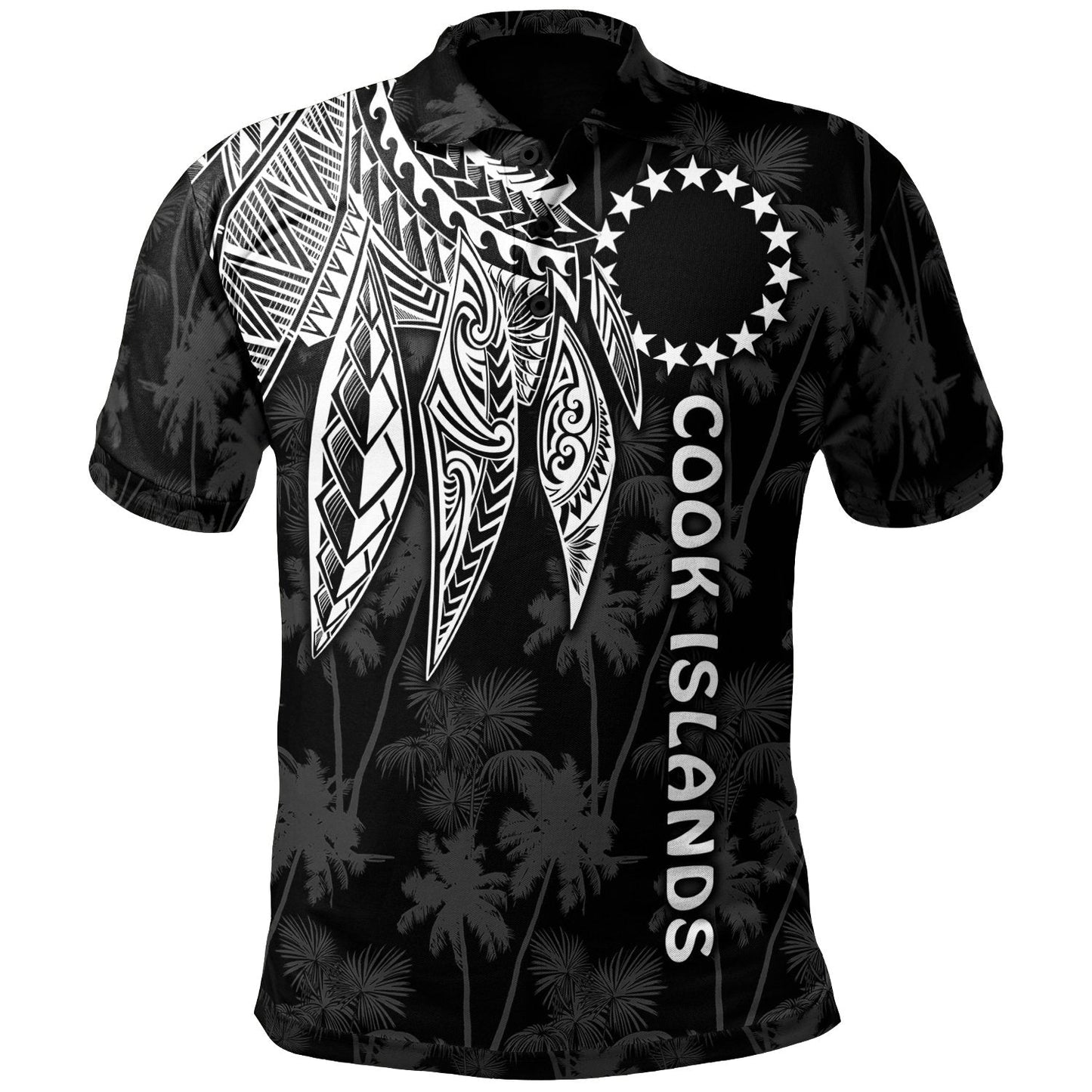 Cook Islands Polo - Polynesian Wings White