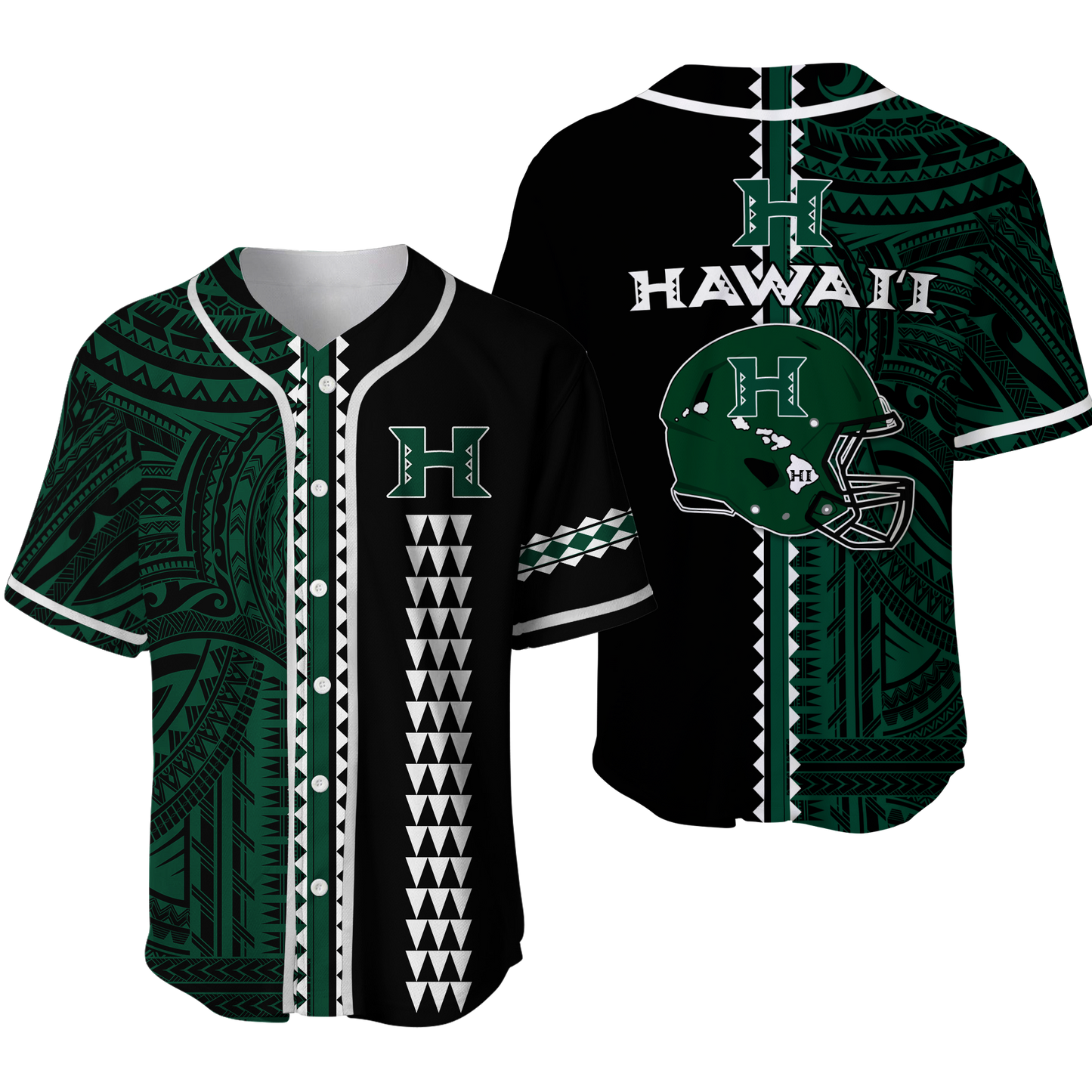 Hawaii Kakau Warrior Football Baseball Jersey