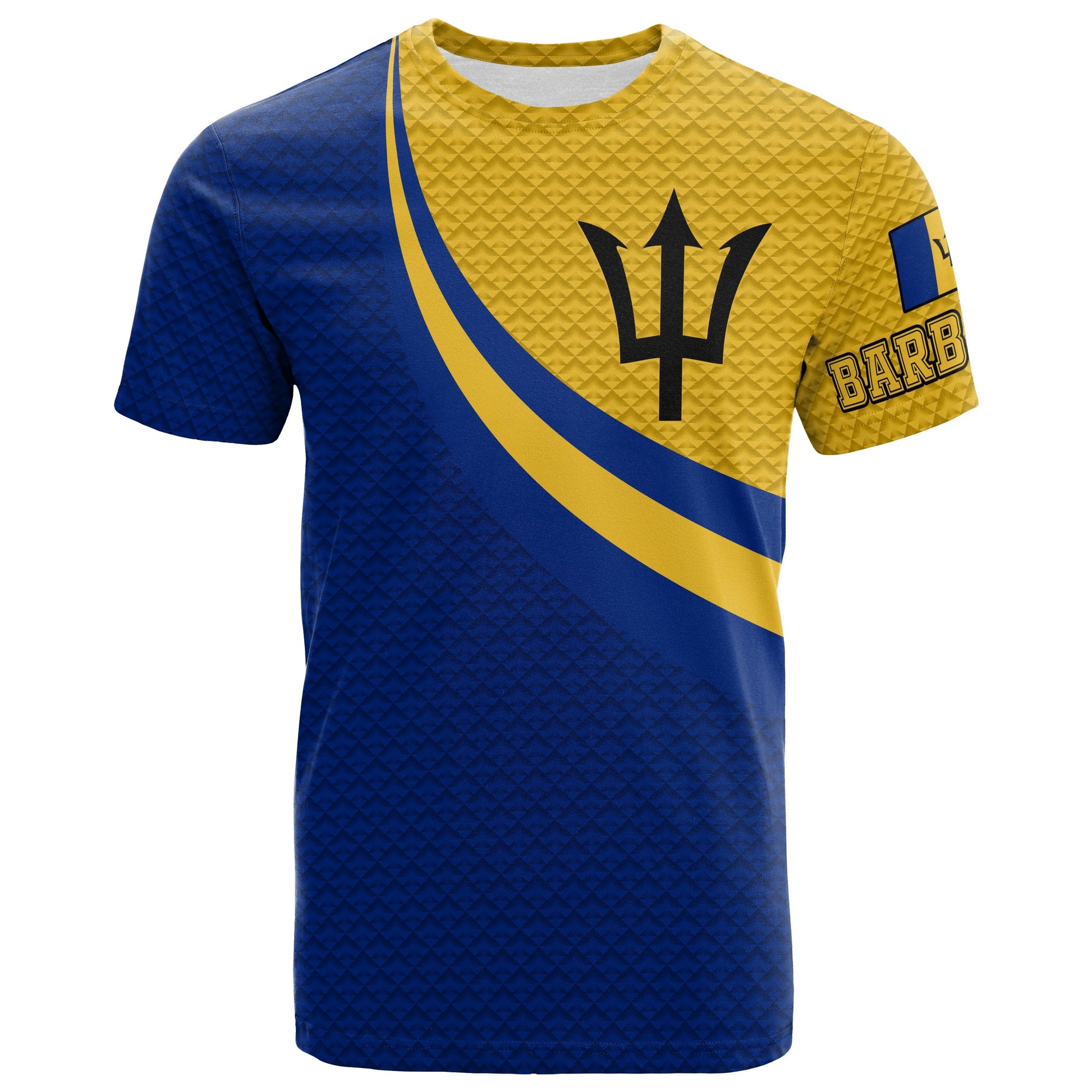 Barbados T Shirts Barbados Coat Of Arms And Flag Color