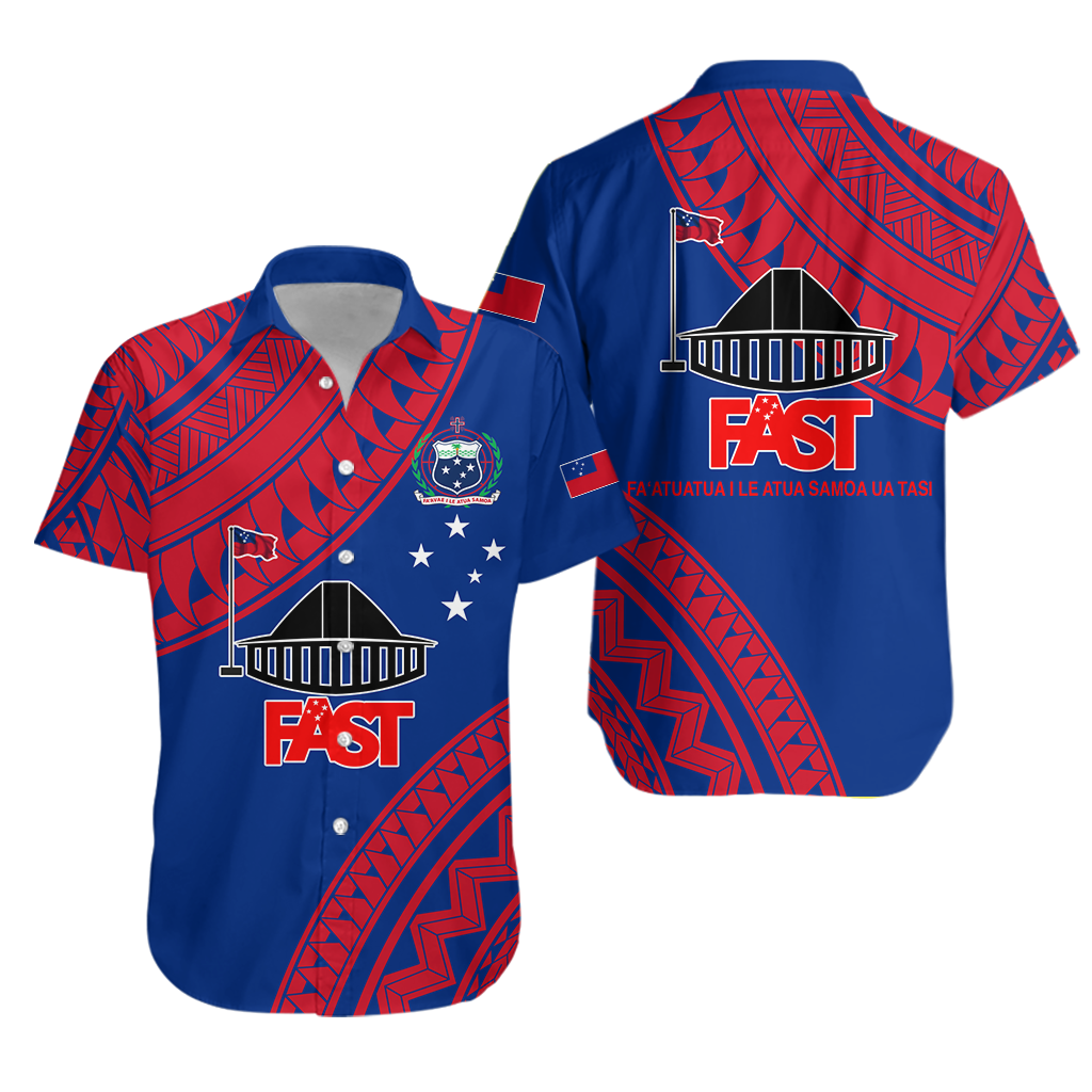F.A.S.T Samoa Hawaiian Shirt - Samoan Pattern -