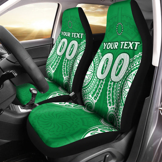 (Custom Personalised) Cook Islands Mitiaro Car Seat Covers Tribal Pattern