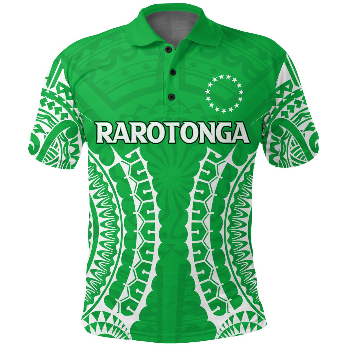 Cook Islands Rarotonga Polo Shirt - Tribal Pattern